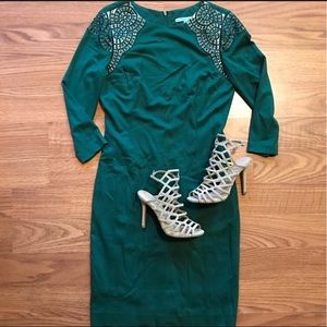 Long sleeve Antonio Melani green dress